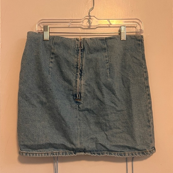 UO Rebecca Lace Up Denim Skirt TRENDING Size S - Picture 4 of 6